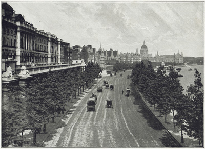 The Victoria Embankment, from Waterloo Bridge